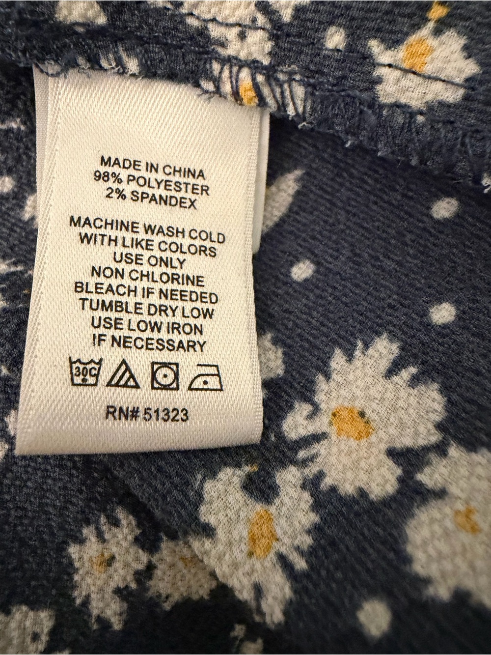 CeCe Navy Floral Button-Down Short Sleeve Blouse - Picture 8 of 8